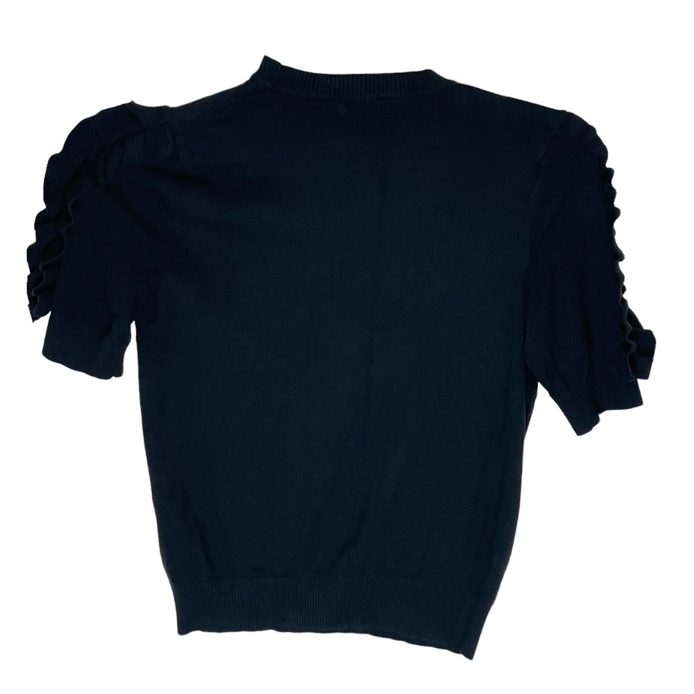 Who What Wear ruffle-puff sleeve crop style knit sweater. Size XS GUC - Picture 3 of 6